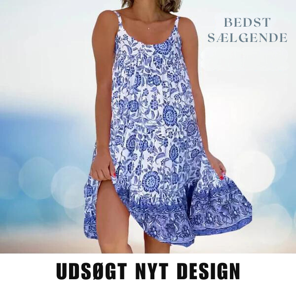 Maja - Camisole-kjole med blomsterprint