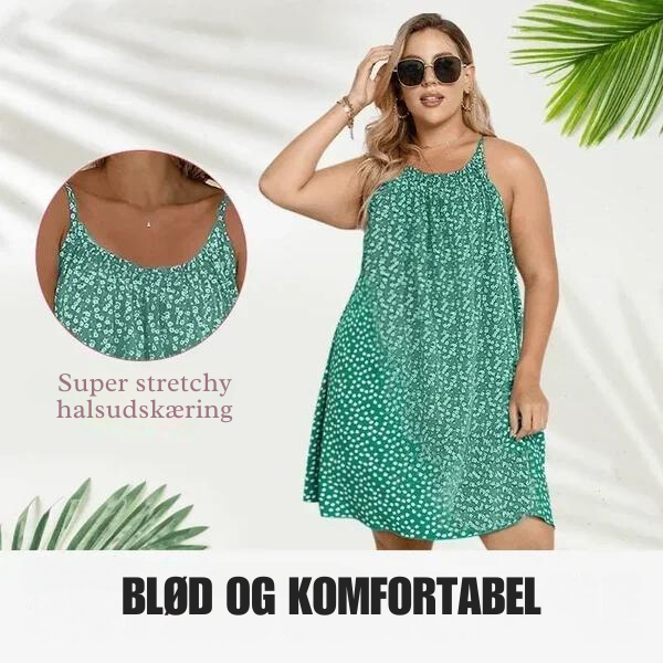 Maja - Camisole-kjole med blomsterprint